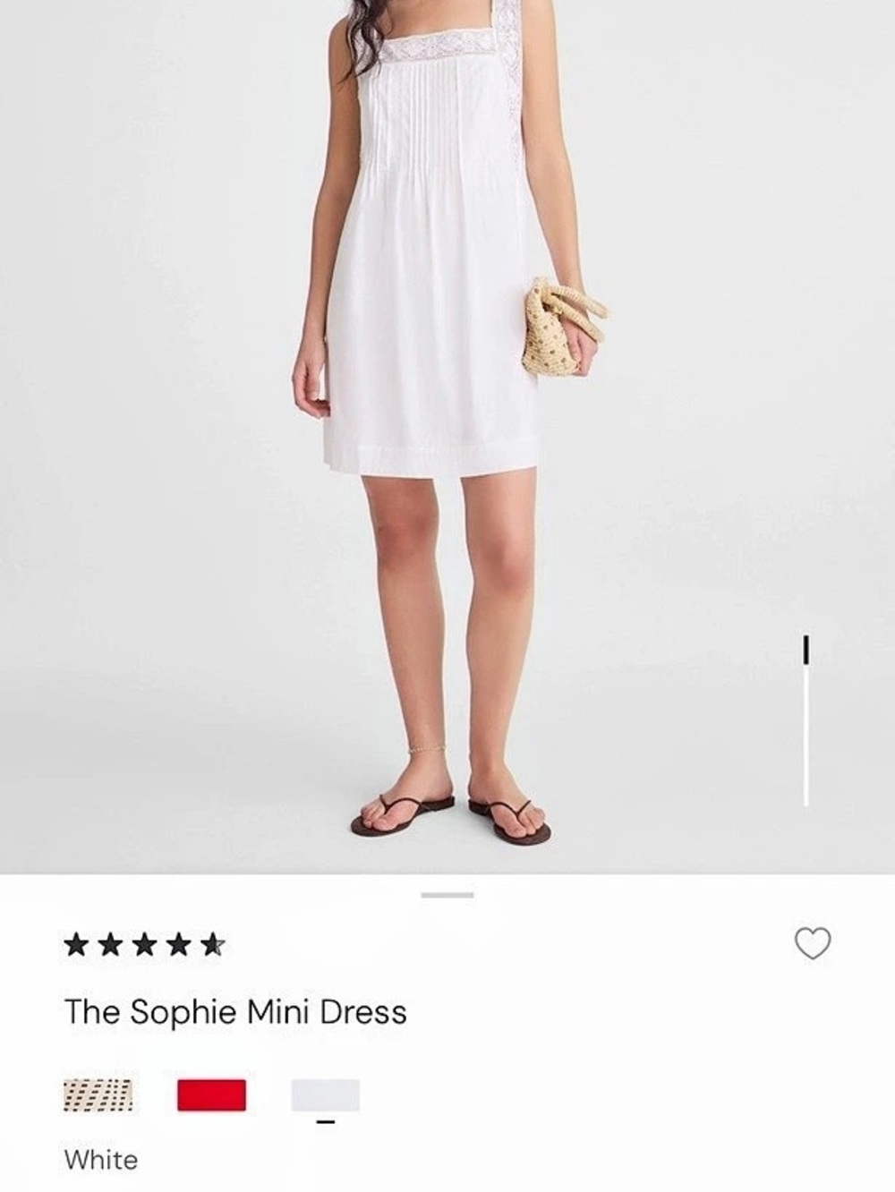 Madewell The Sophie Mini Dress in White